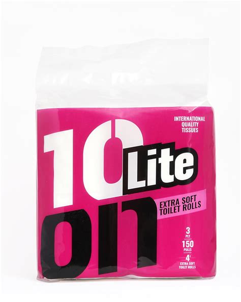 10on Lite, 3 Ply Toilet Paper Tissue Roll, Soft, Clog free and Highly ...