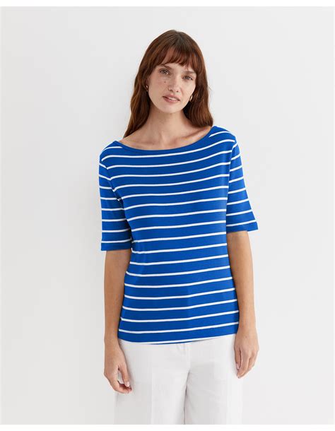 Sportscraft Heidi Boat Neck Half Sleeve Tee | David Jones