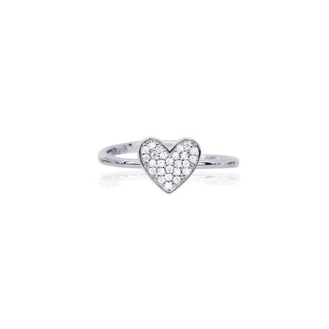 MABINA HEART RING IN SILVER AND ZIRCONIA Biffi Gioielli