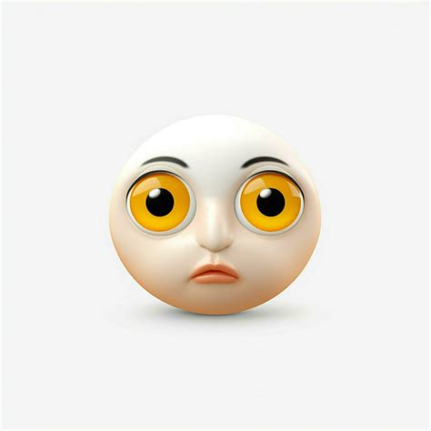 Face with Crossed-Out Eyes emoji on white background high 30687230 ...