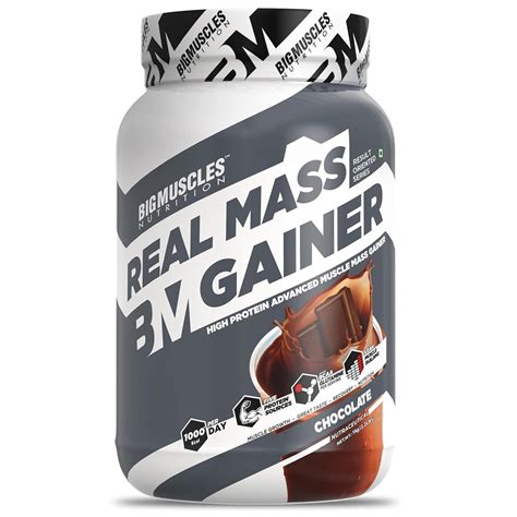 Bigmuscles Nutrition Real Mass Gainer [1Kg, Chocolate] | Lean Whey ...