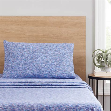 Mainstays Extra Soft Adult Jersey Bed Sheet Set, Twin-XL, Purple ...