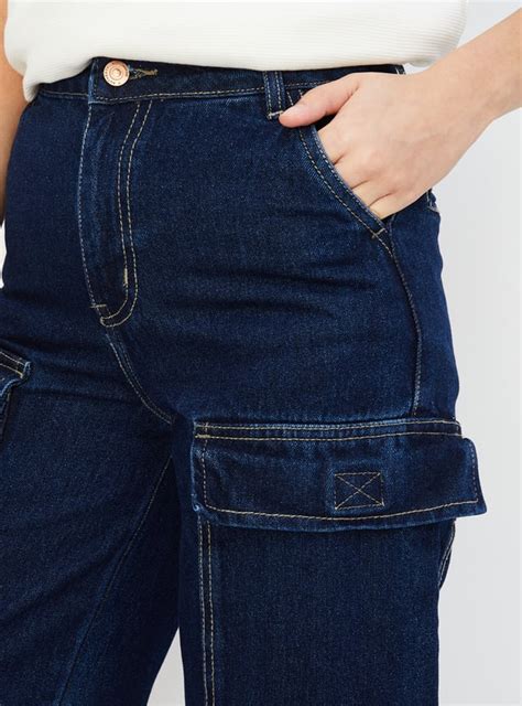 Buy Women Solid Denim Capris with Cargo Pockets Online at just Rs. 1399 ...
