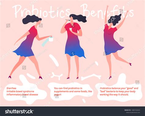 How Probiotics Help Cure Diarrhea Balance Stock Vector (Royalty Free) 1484163263 | Shutterstock