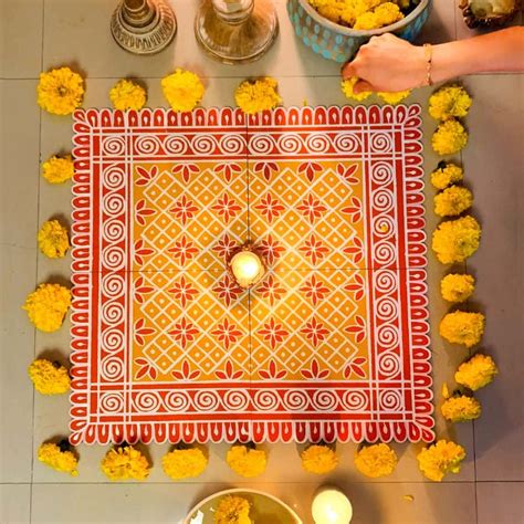 Handpainted Rangoli Bundle - Square shaped - Rangreli