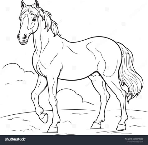 Horse Sketches Outline