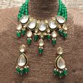 Buy Drop Meena Kundan Beads Necklace Online - Ishhaara