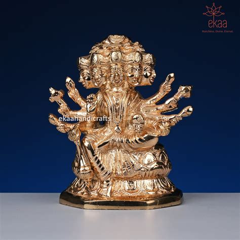 5" Brass Goddess Gayatri Devi Maa Statue – Ekaa Handicrafts