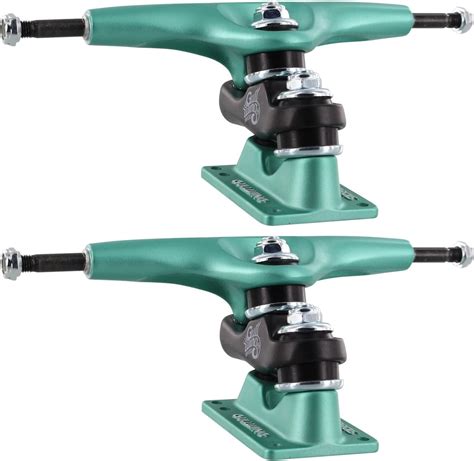 Gullwing Trucks Sidewinder II Aqua/Black/Aqua Skateboard Double Kingpin ...