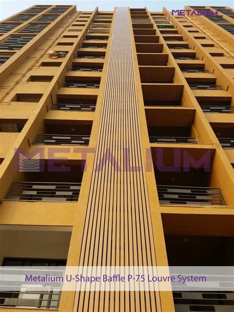 Steel Louvers - Metalium make U Shaped Baffle P75 Louvers Manufacturer ...