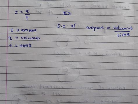 write the relation between coulomb and ampere? - Brainly.in