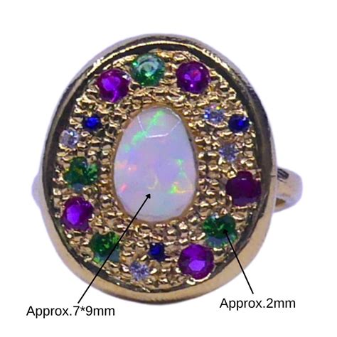 Opal and Muti Color Topaz Ring