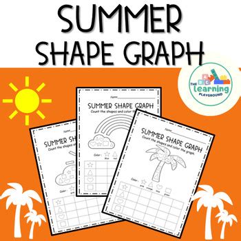 Summer Shape Graph - 2D shapes - Worksheets by The Learning Playground