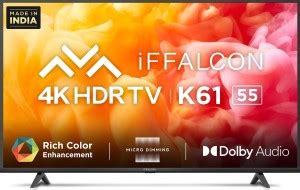 iFFALCON 55 Inch UHD LED Smart TVs at ₹28,249*
