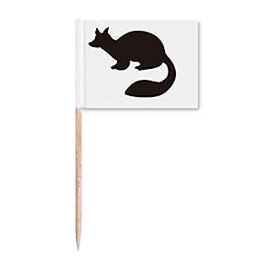 DIYthinker Black Marten Animal Portrayal Toothpick Flags Marker Topper ...