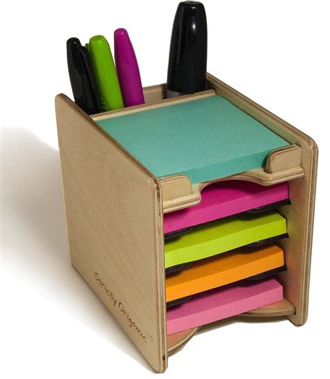 Amazon.com: Strictly Origamic Colored Sticky Notes Pad and Pen Holder ...