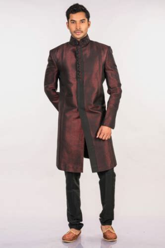 Rent Shiny Maroon Indowestern Sherwani | [Service Provider Name ...