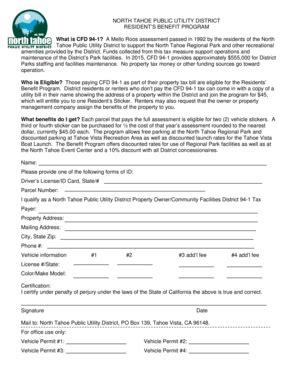 Fillable Online 2016 Resident Benefit Application Fax Email Print ...