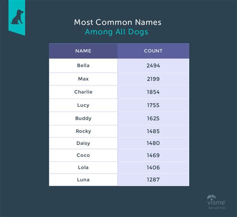 Image result for Most Common Dog Names
