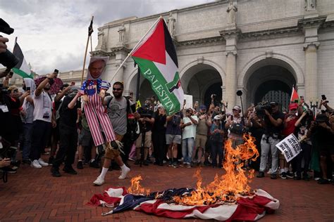 Pro-Gaza protesters clash with cops outside US Capitol during Netanyahu ...