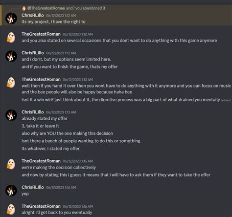 Chlorobyte (Benedani)'s perspective in the B3313 drama - finally ...