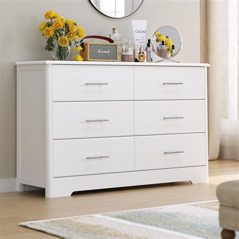 Amazon.com: HOSTACK 7 Drawer Dresser for Bedroom, White Chest of Drawers with Deep Drawers ...