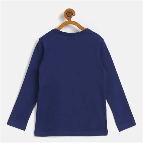 Buy Boys Full Sleeves T-Shirt Dino Print -Navy Online at Best Price | H ...