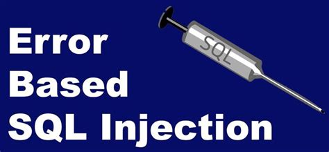 Image result for Error Based SQL Injection