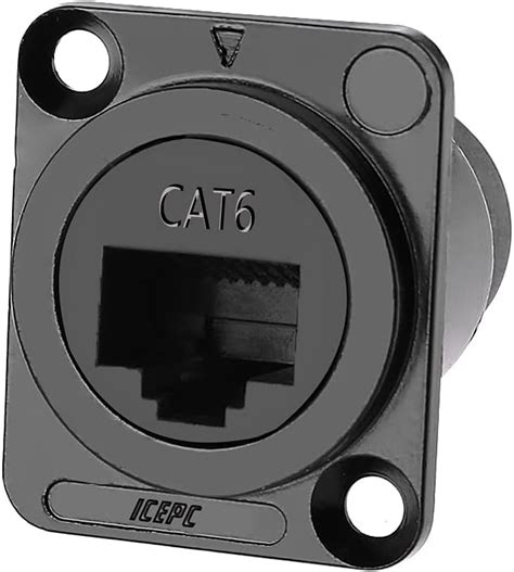 Buy icepc RJ45 Cat6 सॉकेट डी-टाइप मॉड्यूल परिरक्षित औद्योगिक पैनल माउंट ...