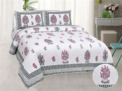 Cotton Printed Bed Sheets - Jaipuri Designer Bedspread Manufacturer ...