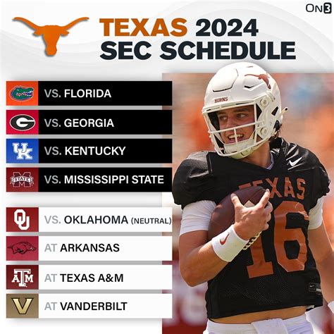 Texas Longhorn Football Schedule 2025 Pdf - Free Printable Schedules