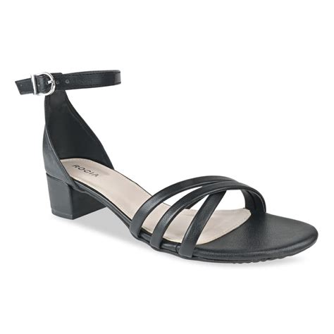 Buy ROCIA by Regal Black Women Strappy Block Heel Sandal at Amazon.in