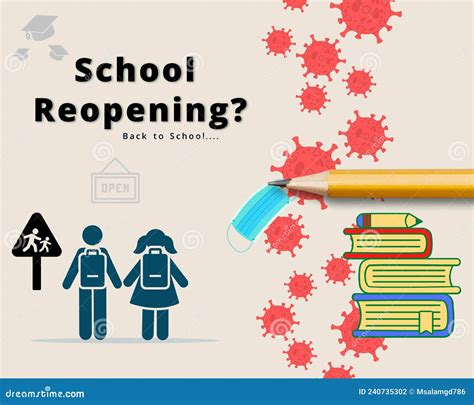 Back To Schools As A Reopen School Symbol Representing Restarting ...