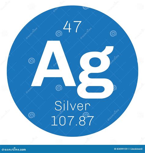 Silver - Ag - Chemical Element Periodic Table Royalty-Free Stock Image ...