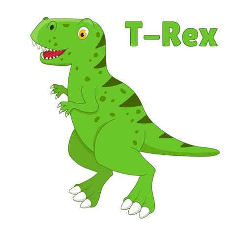 Dinosaur trex drawning in cartoon style | Premium Vector