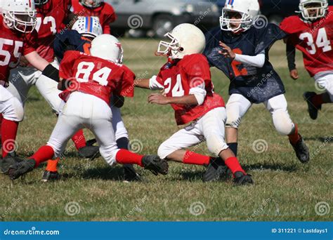 Pee Wee Football stock image. Image of fell, fall, pass - 311221