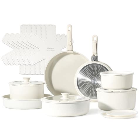 CAROTE 21pcs Detachable Handle Pots and Pan Set, Nonstick Induction ...