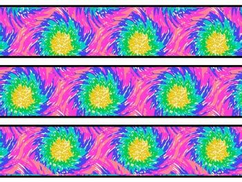 Tie And Dye Bulletin Board Decor Kit, Tie And Dye Letters school ...