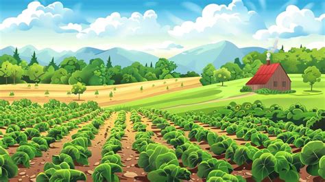 Vegetable field scene Images - Free Download on Freepik