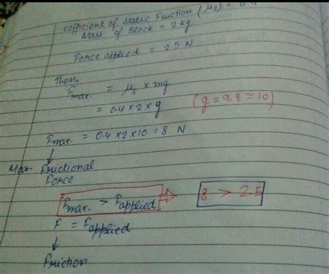 A block of mass 2kg is placed on the floor .The cofficient of static ...