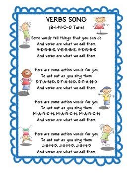 Verbs Grammar Song 的图像结果