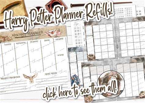 FREE Harry Potter Planner Printable {CUTE!} - A Country Girl's Life