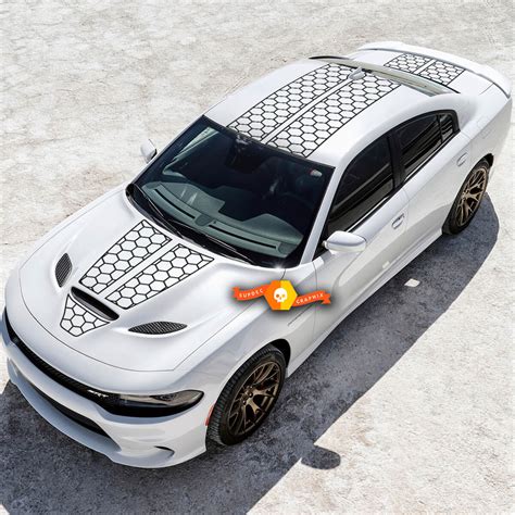 Honeycomb Rally Stripe Graphics Decals Dodge Charger