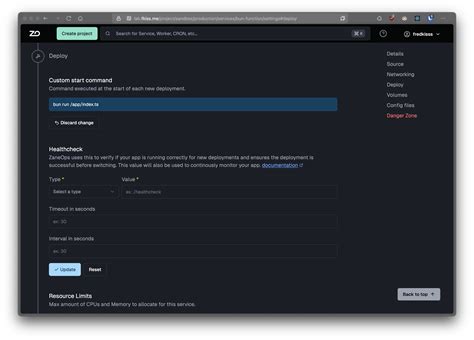 Bun function | ZaneOps documentation