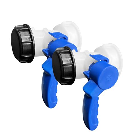 Buy Set of 2 DN50 IBC Tote Tank Butterfly Valve Taps Adapter, Muasopst ...