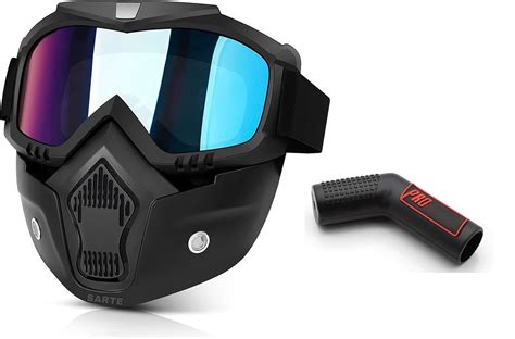 SARTE TPU Open Face Goggle Mask for Unisex and Shoe Protector for Bike ...