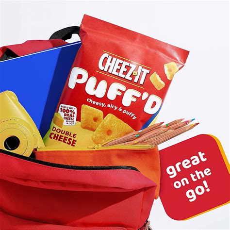 Cheez-It Puff'd Double Cheese Baked Snacks - 18oz Case (6 Pouches ...