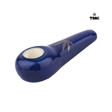 Ceramic Royal Blue Pipe - 4 inches – THEBOOMBOXCLUB