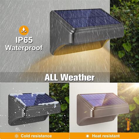 Buy MYLLOK Solar Fence Lights Deck Lights Outdoor,Lock RGB Colors and ...