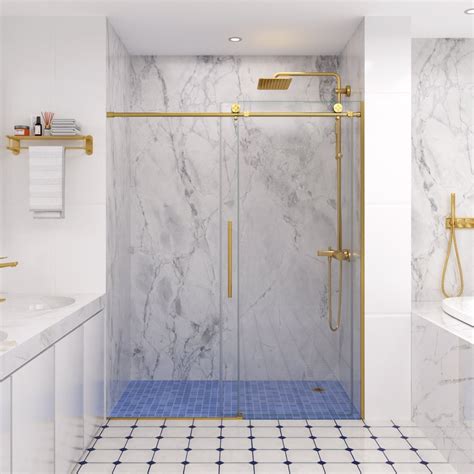 60" X 74" Adjustable Frameless Sliding Shower Door | ACE DECOR - ACE ...